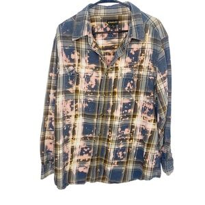 Stanley plaid bleached shirt soft cotton size XL